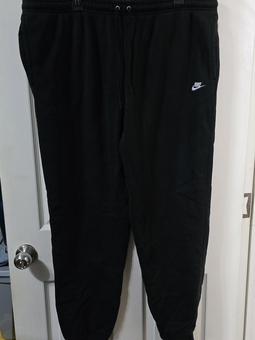 Nike Black Sweatpants with White Tag Logo